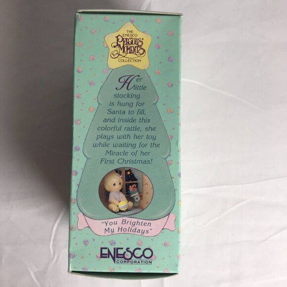 Vintage Precious Moments "You Brighten My Holidays" 586404 ornament girl Enesco - Picture 8 of 12